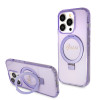 Guess Ring Stand Script Glitter Back Cover hoesje met MagSafe voor Apple iPhone 15 Pro Max - Paars 0