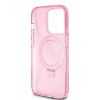 Guess Ring Stand Script Glitter Back Cover hoesje met MagSafe voor Apple iPhone 15 Pro - Roze 5