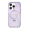 Guess Ring Stand Script Glitter Back Cover hoesje met MagSafe voor Apple iPhone 15 Pro - Paars 2
