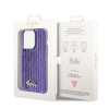 Guess Sequin Script Metal Back Cover hoesje voor Apple iPhone 15 Pro Max - Paars 5