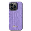 Guess Sequin Script Metal Back Cover hoesje voor Apple iPhone 15 Pro - Paars 1