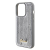 Guess Sequin Script Metal Back Cover hoesje voor Apple iPhone 15 Pro - Zilver 4