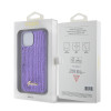 Guess Sequin Script Metal Back Cover hoesje voor Apple iPhone 15 - Paars 5