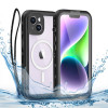 Shellbox Waterproof IP68 hoesje met MagSafe voor Apple iPhone 14 - Zwart 0