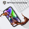 Shellbox Waterproof IP68 hoesje met MagSafe voor Apple iPhone 14 - Zwart 4