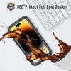 Shellbox Waterproof IP68 hoesje met MagSafe voor Apple iPhone 14 Pro - Zwart 2