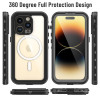 Shellbox Waterproof IP68 hoesje met MagSafe voor Apple iPhone 14 Pro - Zwart 1