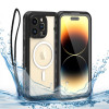 Shellbox Waterproof IP68 hoesje met MagSafe voor Apple iPhone 14 Pro - Zwart 0