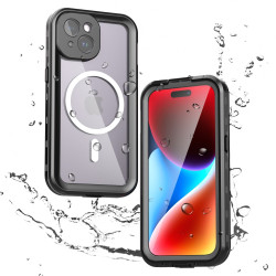 Shellbox Waterproof IP68 hoesje met MagSafe voor Apple iPhone 15 - Zwart