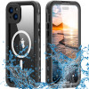 Shellbox Waterproof IP68 hoesje met MagSafe voor Apple iPhone 15 Plus - Zwart 0