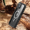 Shellbox Waterproof IP68 hoesje met MagSafe voor Apple iPhone 15 Plus - Zwart 3