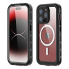 Shellbox Waterproof IP68 hoesje met MagSafe voor Apple iPhone 15 Pro - Zwart 2