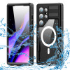 Shellbox Waterproof IP68 hoesje met MagSafe voor Samsung Galaxy S24 Ultra - Zwart 0