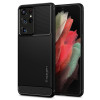 Spigen Rugged Armor Back Cover hoesje voor Samsung Galaxy S21 Ultra - Zwart 0