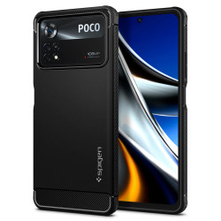 Spigen Rugged Armor Back Cover hoesje voor Xiaomi Poco X4 Pro 5G - Zwart