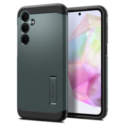 Spigen Tough Armor Back Cover hoesje voor Samsung Galaxy A35 - Donkergroen
