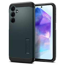 Spigen Tough Armor Back Cover hoesje voor Samsung Galaxy A55 - Donkergroen
