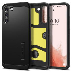 Spigen Tough Armor Back Cover hoesje voor Samsung Galaxy S22 - Zwart