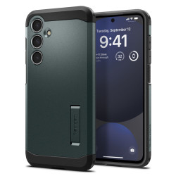 Spigen Tough Armor Back Cover hoesje voor Samsung Galaxy S24 FE - Donkergroen