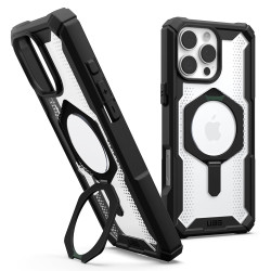 UAG Plasma XTE Kickstand Back Cover hoesje met MagSafe voor Apple iPhone 16 Pro - Transparant/Zwart