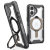 UAG Plasma XTE Kickstand Back Cover hoesje met MagSafe voor Apple iPhone 16 - Titanium/Zwart 0