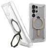UAG Plasma XTE Kickstand Back Cover hoesje met MagSafe voor Samsung Galaxy S25 Ultra - Transparant/Titanium 0