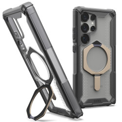 UAG Plasma XTE Kickstand Back Cover hoesje met MagSafe voor Samsung Galaxy S25 Ultra - Titanium/Zwart