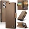CASEME Litchi Texture Book Wallet Case hoesje voor Xiaomi Redmi 14C / Xiaomi Poco C75 - Bruin