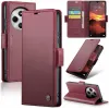 CASEME Litchi Texture Book Wallet Case hoesje voor Xiaomi Redmi 14C / Xiaomi Poco C75 - Rood