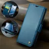 CASEME Litchi Texture Book Wallet Case hoesje voor Apple iPhone 17e/16e - Blauw 9