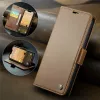 CASEME Litchi Texture Book Wallet Case hoesje voor Apple iPhone 17e/16e - Bruin 9