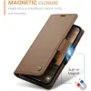 CASEME Litchi Texture Book Wallet Case hoesje voor Apple iPhone 17e/16e - Bruin 12