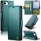 CASEME Litchi Texture Book Wallet Case hoesje voor Apple iPhone 17e/16e - Groen