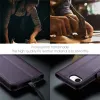 CASEME Litchi Texture Book Wallet Case hoesje voor Apple iPhone 17e/16e - Paars 2