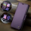 CASEME Litchi Texture Book Wallet Case hoesje voor Apple iPhone 17e/16e - Paars 9