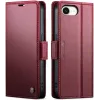 CASEME Litchi Texture Book Wallet Case hoesje voor Apple iPhone 17e/16e - Rood 5
