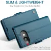 CASEME Litchi Texture Book Wallet Case hoesje voor Google Pixel 9a - Blauw 3