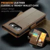 CASEME Litchi Texture Book Wallet Case hoesje voor Google Pixel 9a - Bruin 11