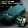 CASEME Litchi Texture Book Wallet Case hoesje voor Google Pixel 9a - Groen 11
