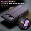 CASEME Litchi Texture Book Wallet Case hoesje voor Google Pixel 9a - Paars 11
