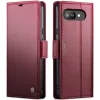 CASEME Litchi Texture Book Wallet Case hoesje voor Google Pixel 9a - Rood 5