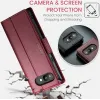 CASEME Litchi Texture Book Wallet Case hoesje voor Google Pixel 9a - Rood 10