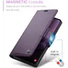 CASEME Litchi Texture Book Wallet Case hoesje voor Samsung Galaxy A36 - Paars 10