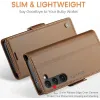 CASEME Litchi Texture Book Wallet Case hoesje voor Samsung Galaxy S25 - Bruin 10
