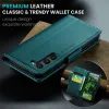 CASEME Litchi Texture Book Wallet Case hoesje voor Samsung Galaxy S25 - Groen 8