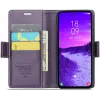CASEME Litchi Texture Book Wallet Case hoesje voor Samsung Galaxy S25 - Paars 6