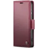 CASEME Litchi Texture Book Wallet Case hoesje voor Samsung Galaxy S25 - Rood 5