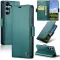 CASEME Litchi Texture Book Wallet Case hoesje voor Samsung Galaxy S25 Plus - Groen