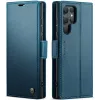 CASEME Litchi Texture Book Wallet Case hoesje voor Samsung Galaxy S25 Ultra - Blauw