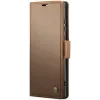 CASEME Litchi Texture Book Wallet Case hoesje voor Samsung Galaxy S25 Ultra - Bruin 5